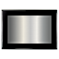 Black Piano Two-Toned Full Plate Plaque with Silver Background
