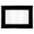 Black Piano Two-Toned Full Plate Plaque with Black Background