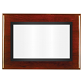 Rosewood Two-Toned Full Plate Plaque with Black Background