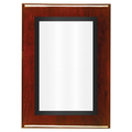 Rosewood Two-Toned Full Plate Plaque with Black Background