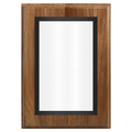 Genuine Walnut Two-Toned Full Plate Plaque with Black Background