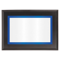 Black Two-Toned Full Plate Plaque with Blue Background