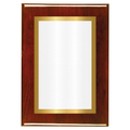 Rosewood Two-Toned Full Plate Plaque with Gold Background
