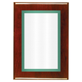 Rosewood Two-Toned Full Plate Plaque with Green Background