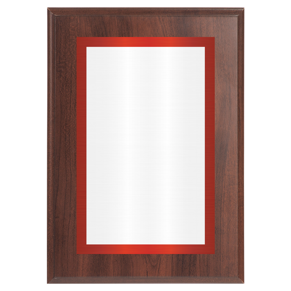 Cherry Two-Toned Full Plate Plaque with Red Background