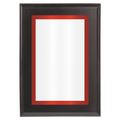 Black Two-Toned Full Plate Plaque with Red Background