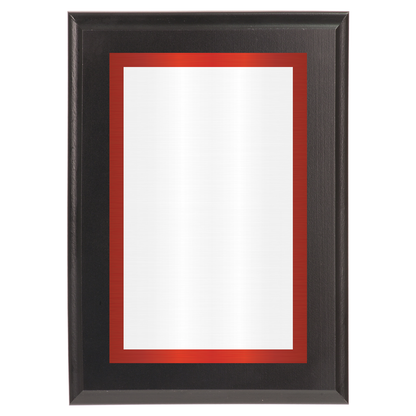 Black Two-Toned Full Plate Plaque with Red Background