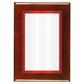 Rosewood Two-Toned Full Plate Plaque with Red Background