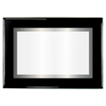 Black Piano Two-Toned Full Plate Plaque with Silver Background