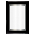 Black Piano Two-Toned Full Plate Plaque with Silver Background