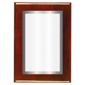 Rosewood Two-Toned Full Plate Plaque with Silver Background