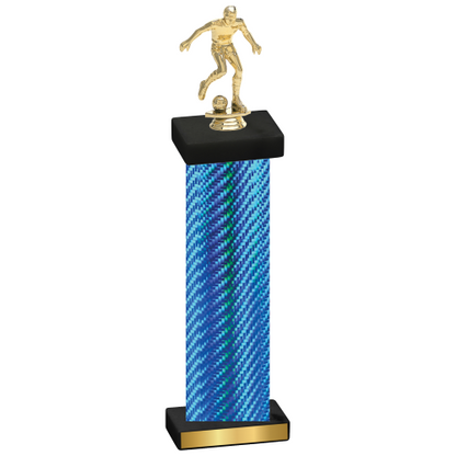 Single Blue Carbon Fiber Soccer Trophy