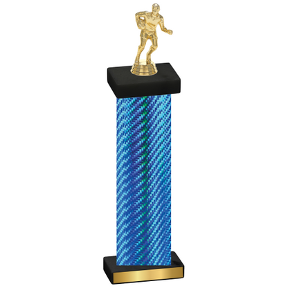 Single Blue Carbon Fiber Rugby Trophy