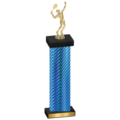 Single Blue Carbon Fiber Tennis Trophy