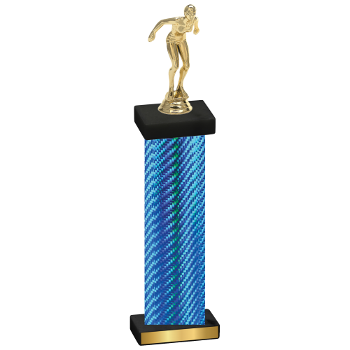 Single Blue Carbon Fiber Tennis Trophy