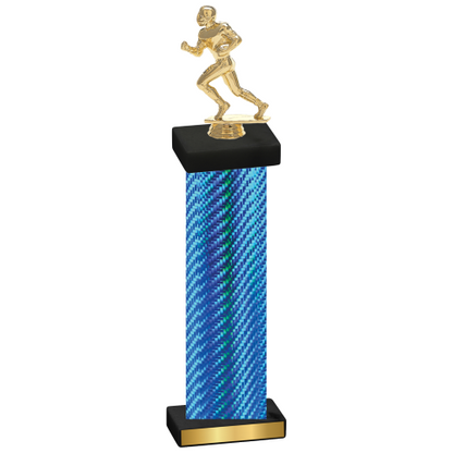 Single Blue Carbon Fiber Football Trophy