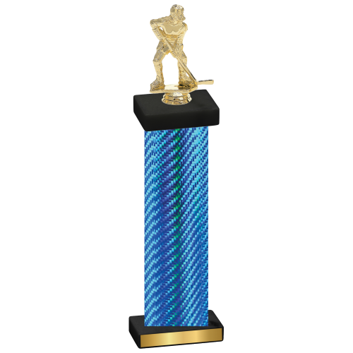 Single Blue Carbon Fiber Hockey Trophy