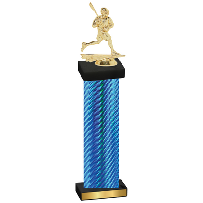 Single Blue Carbon Fiber Lacrosse Trophy