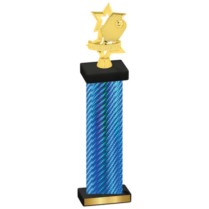 Single Blue Carbon Fiber Pickleball Trophy