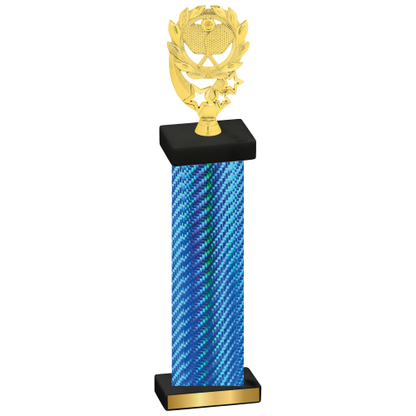 Single Blue Carbon Fiber Pickleball Trophy