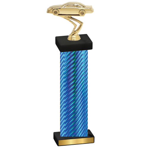 Single Blue Carbon Fiber Cars Trophy