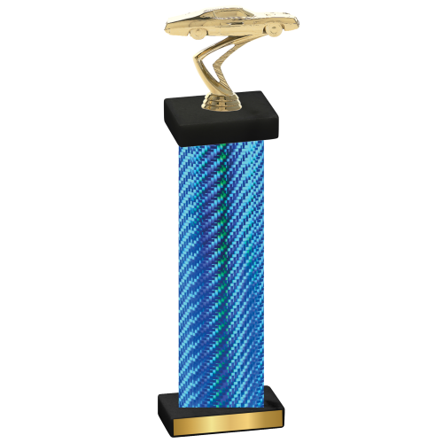 Single Blue Carbon Fiber Cars Trophy