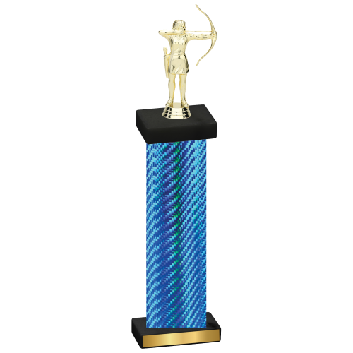 Single Blue Carbon Fiber Archery Trophy