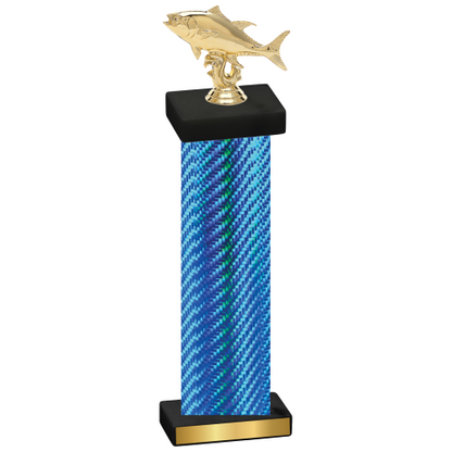 Single Blue Carbon Fiber Fishing Trophy