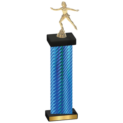 Single Blue Carbon Fiber Skater Trophy