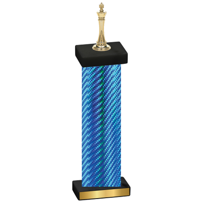 Single Blue Carbon Fiber Chess Trophy