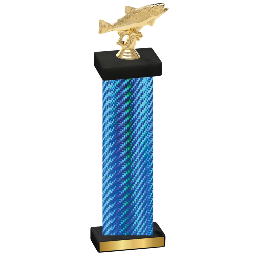 Single Blue Carbon Fiber Fishing Trophy