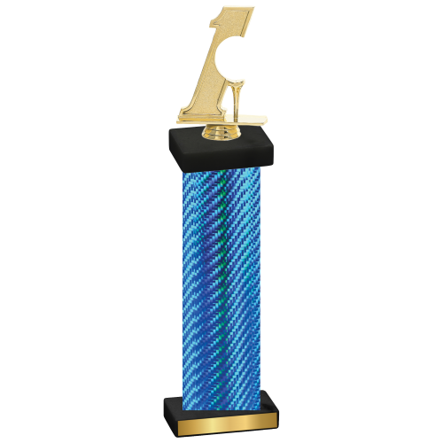 Single Blue Carbon Fiber Golf Trophy