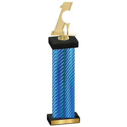 Single Blue Carbon Fiber Golf Trophy