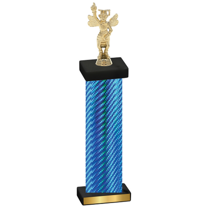 Single Blue Carbon Fiber Academics Trophy