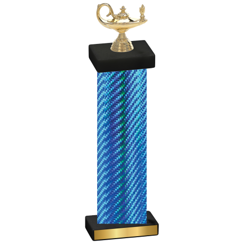 Single Blue Carbon Fiber Academics Trophy