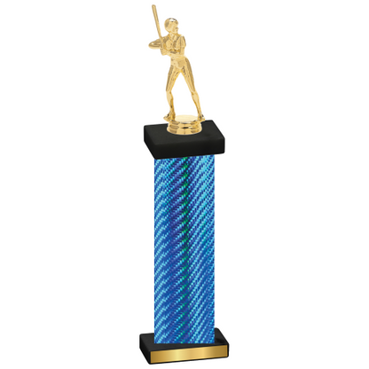 Single Blue Carbon Fiber Softball Trophy