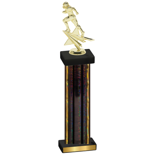 Single Black Glacier Football Trophy