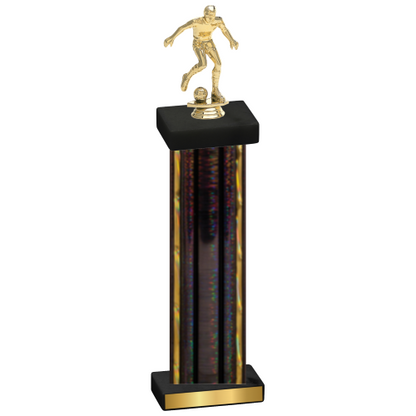 Single Black Glacier Soccer Trophy