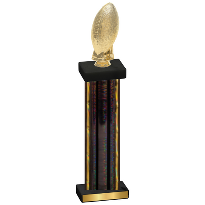 Single Black Glacier Football Trophy