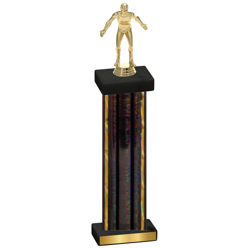 Single Black Glacier Wrestling Trophy