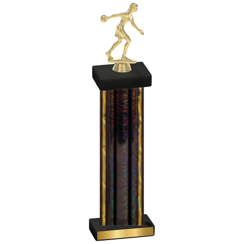 Single Black Glacier Bowling Trophy