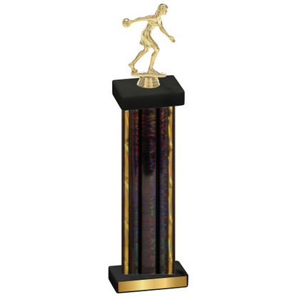 Single Black Glacier Bowling Trophy