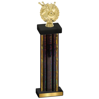 Single Black Glacier Bowling Trophy