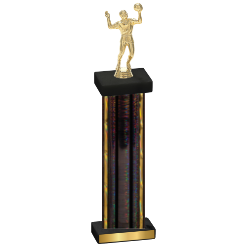 Single Black Glacier Volleyball Trophy