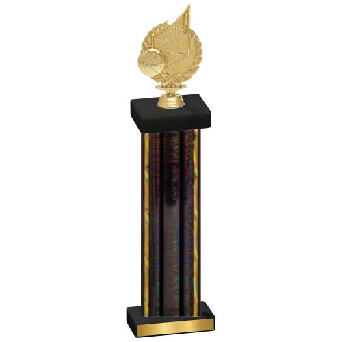 Single Black Glacier Volleyball Trophy