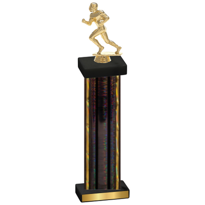 Single Black Glacier Football Trophy