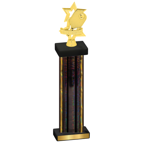 Single Black Glacier Pickleball Trophy