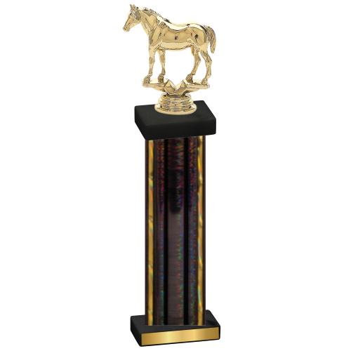 Single Black Glacier Horses Trophy