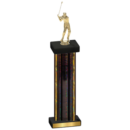 Single Black Glacier Golf Trophy