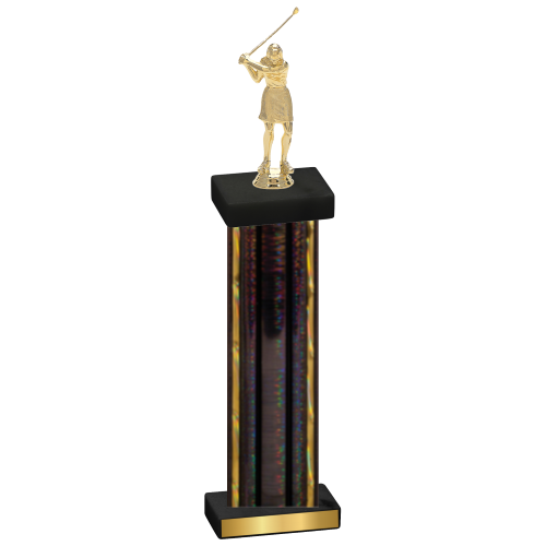 Single Black Glacier Golf Trophy